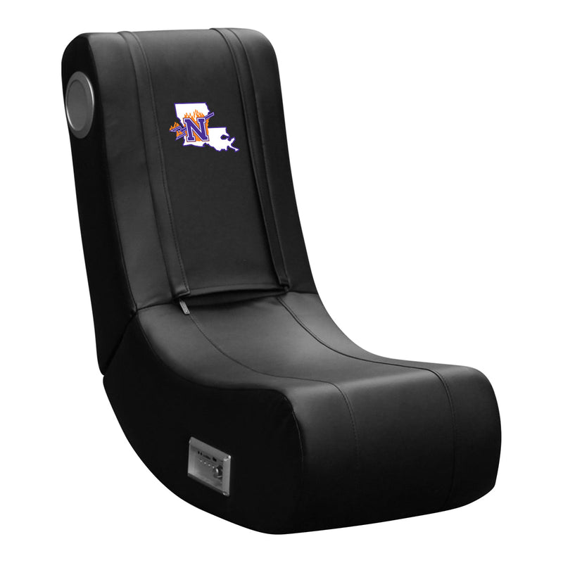 PhantomX Gaming Chair with Northwestern State Demon Head Logo