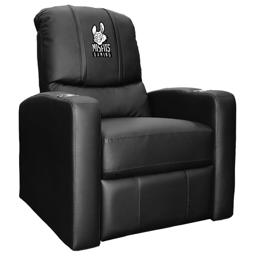 Misfits Gaming Black and White Stealth Recliner with Logo
